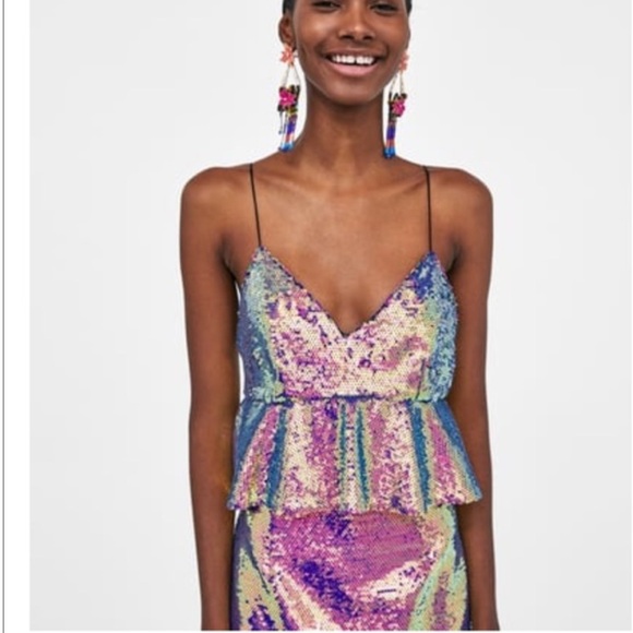 Zara Basic woman’s sequin mini dress - Picture 5 of 13